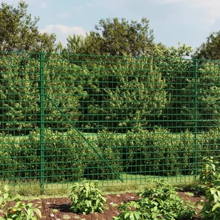 vidaXL Ogrodzenie z siatki, z kotwami, zielone, 2,2x25 m - Ogrodzenia - miniaturka - grafika 1