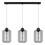 Lampy sufitowe - Britop Loftowa LAMPA wisząca TARRO 15890304 szklana OPRAWA skandynawski zwis przydymiony czarny - miniaturka - grafika 1