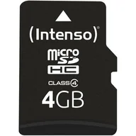 Karty pamięci - Intenso MicroSDHC Class 4 4GB + adapter (3403450) - miniaturka - grafika 1
