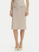 Spódnice - Rinascimento Spódnica ołówkowa CFC0128271003 Beżowy Slim Fit - miniaturka - grafika 1