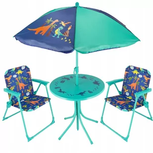 Zestaw MEBLI OGRODOWYCH dla dzieci piknikowy parasol stolik krzesła - Place zabaw - miniaturka - grafika 1