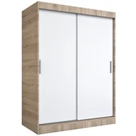 Szafy - Szafa przesuwna 150 cm dąb sonoma + biały Bugil 4X - miniaturka - grafika 1