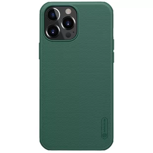 Nillkin Super Frosted Shield wzmocnione etui pokrowiec + podstawka iPhone 13 Pro Max zielony - Etui i futerały do telefonów - miniaturka - grafika 1