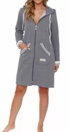Szlafroki damskie - Szlafrok Damski Doctor Nap SMZ.4508 DARK GREY szary - miniaturka - grafika 1