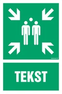 Systemy ekspozycyjne i znaki informacyjne - ZNAK NA ZAMÓWIENIE WZÓR A-002, PS - PŁYTA PCV 1MM FOTOLUMINESCENCYJNA; (100X150MM) - miniaturka - grafika 1