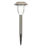 Lampy ogrodowe - Lampa solarna ogrodowa CRYSTALS wbijana LED srebrna CPD-002 MK MEGAKABEL - miniaturka - grafika 1