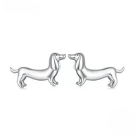 Kolczyki - Kolczyki srebrne jamnik piesek york szczeniak 925 Boamer - miniaturka - grafika 1