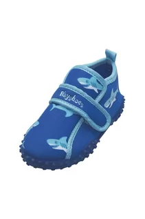 Buty dla chłopców - Buty kąpielowe z filtrem UV- niebieskie w rekiny - grafika 1