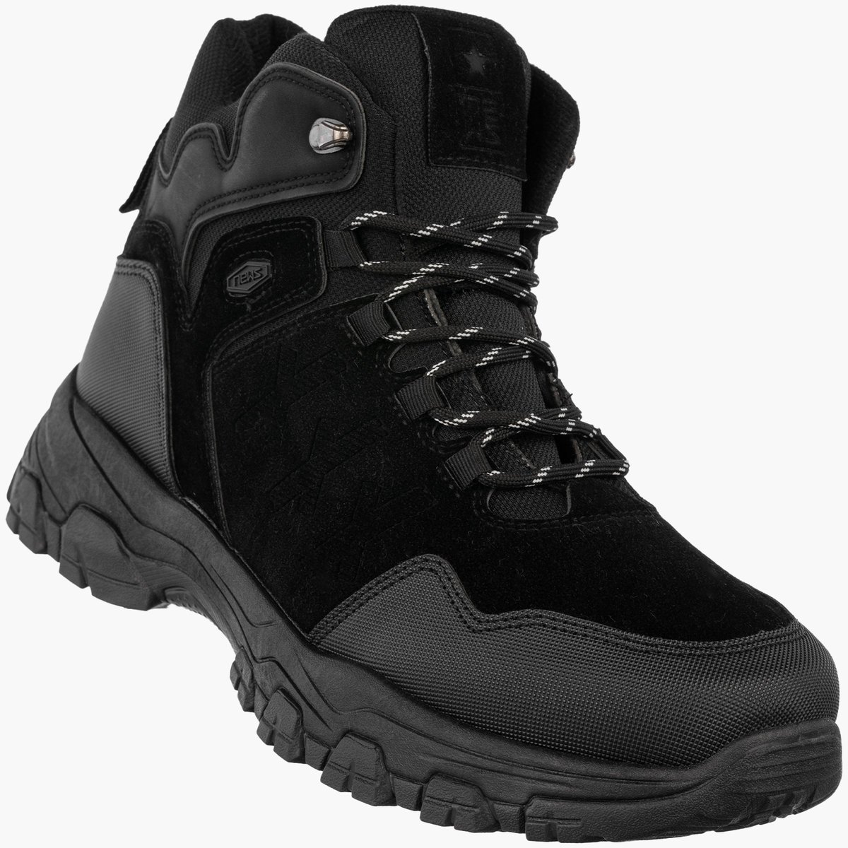 Trzewiki Męskie Ekoskóra Buty Zimowe Ocieplane NEWS Czarne 23MN26-6545 Czarny 45