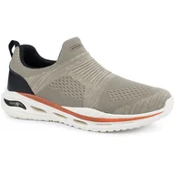 Buty trekkingowe męskie - Męskie buty sportowe wsuwane beżowe SKECHERS ARCH-FIT ORVAN DENISON - miniaturka - grafika 1