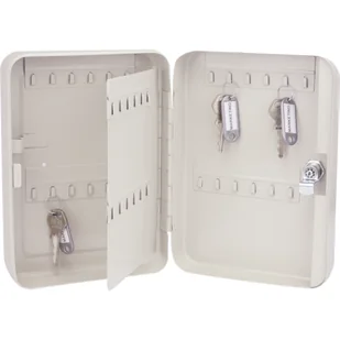 Skrzynka na klucze metalowa 20 x 25 x 7,5 cm beżowa - Szafki na klucze - miniaturka - grafika 1