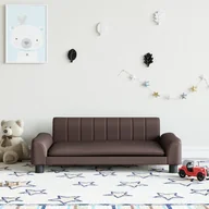 Krzesełka i taborety dla dzieci - vidaXL Sofa dla dzieci, brązowa, 90x53x30 cm, sztuczna skóra - miniaturka - grafika 1