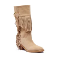 Kozaki damskie - See By Chloé Skórzane kowbojki - miniaturka - grafika 1