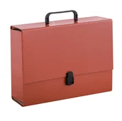 Teczki i skoroszyty - Tadeo Trading Teczka z rączką A4 10cm pastelowa czerwona TADX1002 - miniaturka - grafika 1