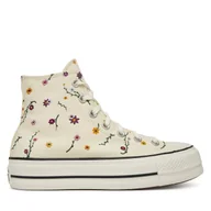 Trampki damskie - Trampki Converse Chuck Taylor All Star Lift A15536C Écru - miniaturka - grafika 1