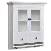 Szafki kuchenne - Biała wisząca szafka kuchenna z wieszakami L2-P33 - miniaturka - grafika 1