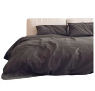 Pościel - POŚCIEL Z MIKROFIBRY 2-Częściowa 135x200cm1x80x80cmAntracyt Emma Essentials - miniaturka - grafika 1