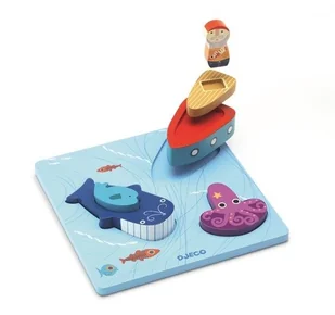Djeco Puzzle drewniane warstwowe Moby - Puzzle - miniaturka - grafika 1