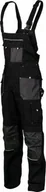 Odzież robocza - Stalco Spodnie na szelkach ogrodniczki czarne M - miniaturka - grafika 1