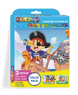 Diamond Dotz by number, diamentowa mozaika, A'hoy pirates, 2 obrazki - Zabawki kreatywne - miniaturka - grafika 1