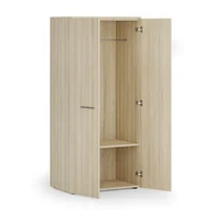 Szafy biurowe - Szafa ubraniowa biurowa PRIMO WOOD, 1 półka, drążek do szafy, 1781 x 800 x 500 mm, dąb naturalny - miniaturka - grafika 1