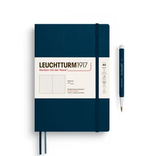 Notatnik Leuchtturm1917 Medium A5, miękka oprawa, kropki, Deep Sea - Notesy i bloczki - miniaturka - grafika 1