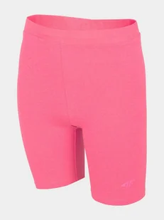 4F Dziewczęce spodenki za kolano sportowe różowe 158/164CM legginsy - Legginsy - miniaturka - grafika 1