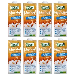 Natumi Napój migdałowy bez dodatku cukru bezglutenowy Zestaw 8 x 1 l Bio - żywność - Napoje roślinne - miniaturka - grafika 1