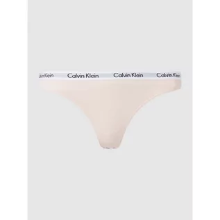 Majtki damskie - Stringi z mieszanki bawełny i elastanu - Calvin Klein Underwear - grafika 1
