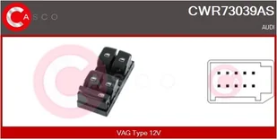 Przełącznik, podnośnik szyby Casco - Alternatory CWR73039AS - Akcesoria do układu elektrycznego - miniaturka - grafika 1