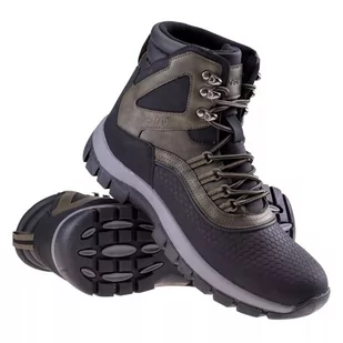 Męskie buty trekkingowe zimowe Hi-tec Blazi MID czarne/khaki rozmiar 43 - Buty trekkingowe męskie - miniaturka - grafika 1