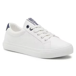 Trampki damskie - Big Star Tenisówki BB274211 White/Navy - grafika 1