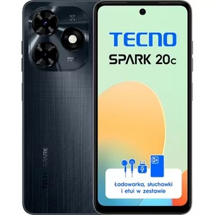 TECNO Spark 20C 4/128GB Czarny - Telefony komórkowe - miniaturka - grafika 1