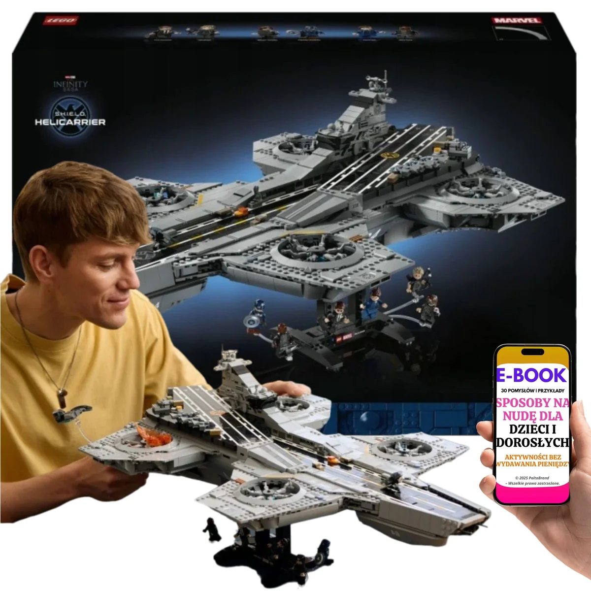 LEGO Helicarrier Marvel 76354 Klocki Prezent Dla Fana Avengers