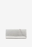 Torebki damskie - Srebrna Torebka Vices Typu Kopertówka z Cyrkoniami Devline - miniaturka - grafika 1