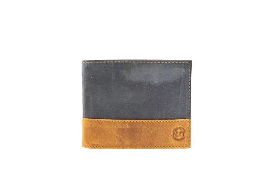 Northwest Territory Borden męskie akcesoria podróżne - portfel składany na dwa okazje, niebieski/brązowy, Niebieski/brązowy