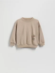 Reserved - Bawełniana bluza - brązowy - Bluzy i sweterki niemowlęce - miniaturka - grafika 1