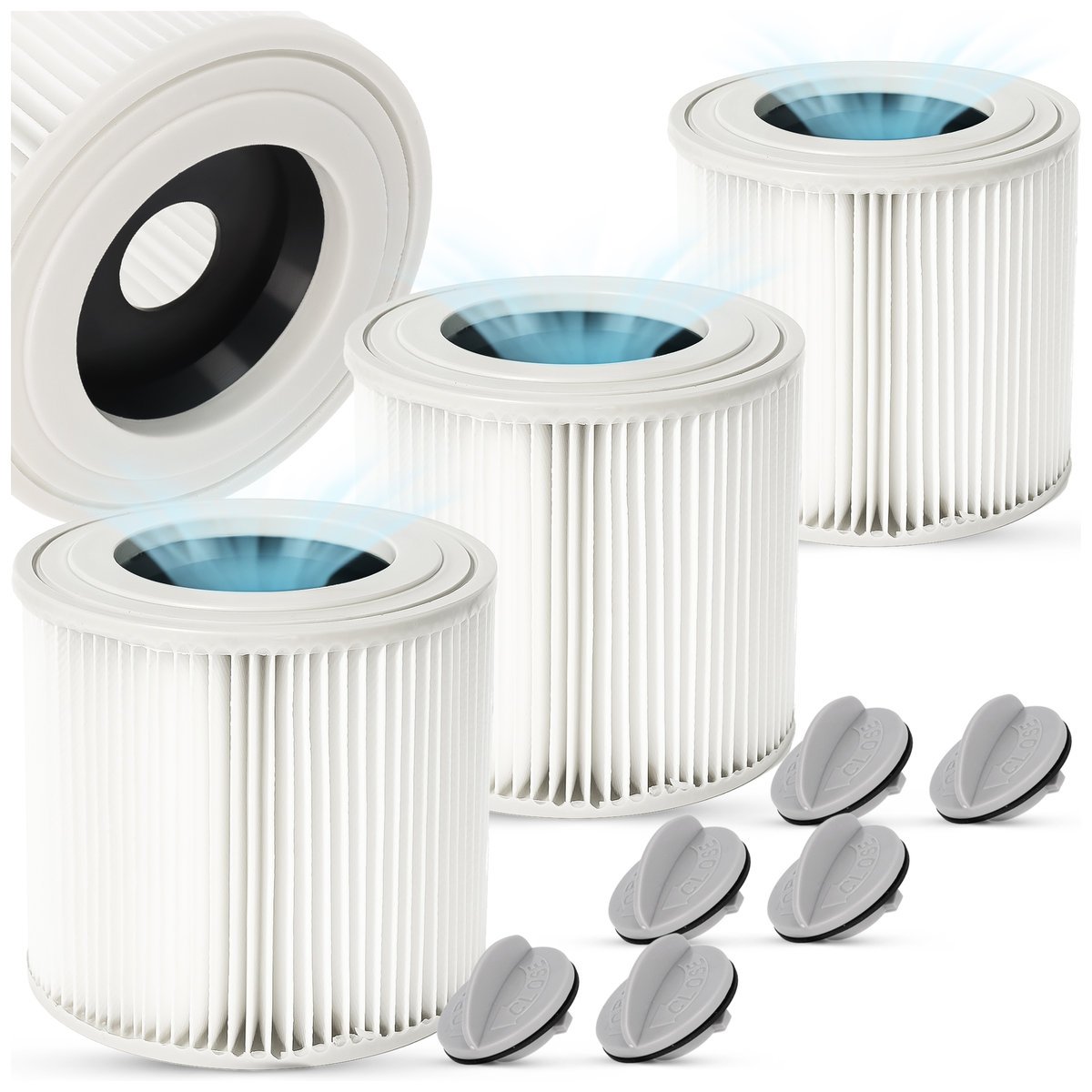 3x Filtr zmywalny do odkurzaczy Kärcher MV2 MV3 WD2 WD3 SE4001 AN14542-K3