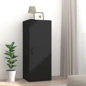 Szafki do salonu - Lumarko Szafka wisząca, czarna, 34,5x34x90 cm, materiał drewnopochodny - miniaturka - grafika 1