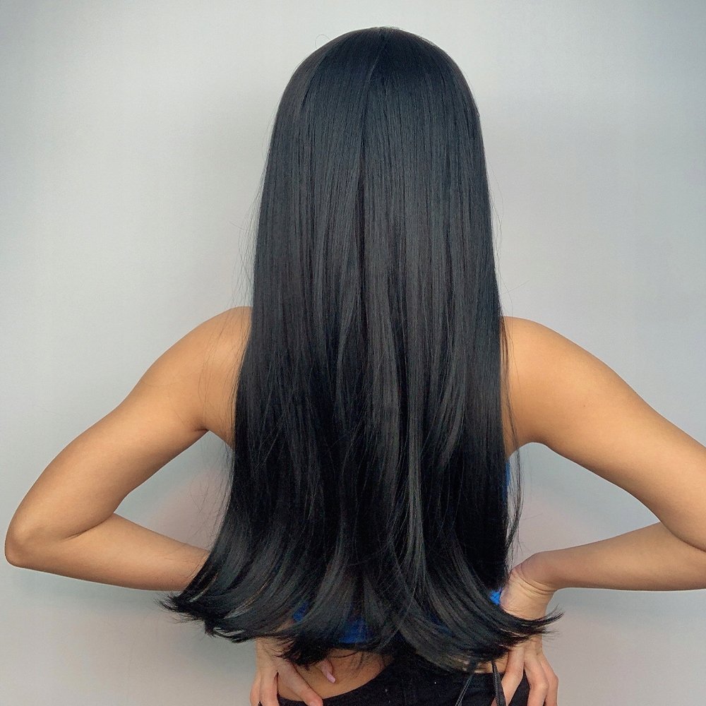 Peruka włosy długie syntetyczne czarny Monjar damska