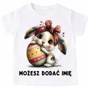 Koszulki dla dziewczynek - Koszulka z zajączkiem na Wielkanoc - wzór zajączek24 - miniaturka - grafika 1