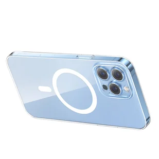 Baseus Crystal Magnetic Case etui do iPhone 14 Pro cienki pokrowiec MagSafe + szkło przezroczyste - Etui i futerały do telefonów - miniaturka - grafika 6