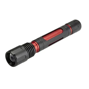 TFA Dostmann Latarka LED Lumatic Red, 43.2036.01, 3 tryby pracy (silna/słaby/migająca światło), z możliwością skupienia, ochrona przed wodą rozbryzgową, czarna - Latarki - miniaturka - grafika 1