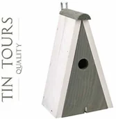 Karmniki dla ptaków - DREWNIANA BUDKA LĘGOWA DLA SIKORKI 16x11x26/28 cm - miniaturka - grafika 1