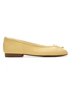 Baleriny - Clarks Skórzane baleriny "Fawna" w kolorze żółtym - miniaturka - grafika 1