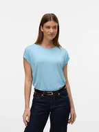 Koszulki i topy damskie - Vero Moda Koszulka w kolorze błękitnym - miniaturka - grafika 1