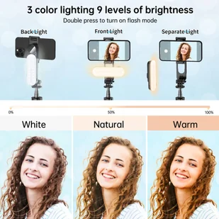 Kijek Selfie Stick uchwyt do telefonu zdjęć statyw Tripod L15 z Lampa LED + Pilot Bluetooth na telefon Czarny - Pozostałe akcesoria do telefonów Kijek Selfie Stick uchwyt do telefonu zdjęć statyw Tripod L15 z Lampa LED + Pilot Bluetooth na telefon Czarny - Pozostałe akcesoria do telefonów - miniaturka - grafika 15