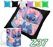 Gadżety dla niej i dla niego - ZESTAW KUBEK + POSZEWKA Z NADRUKIEM BAJKI LILO STICH ANGEL + IMIĘ - miniaturka - grafika 1