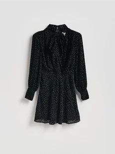 Reserved - Sukienka z ozdobną szarfą - czarny - Sukienki - miniaturka - grafika 1