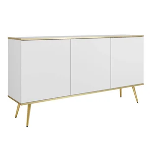 Komoda ORO K-160 Biały Złote nogi - Komody - miniaturka - grafika 1
